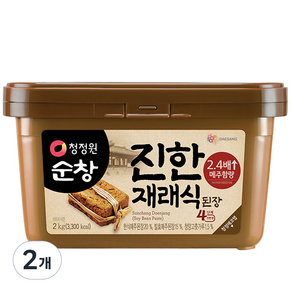 [청정원] 순창 진한 재래식된장, 2kg, 2개