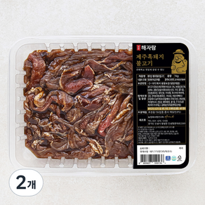 해자람 제주흑돼지 양념불고기, 1kg, 2개