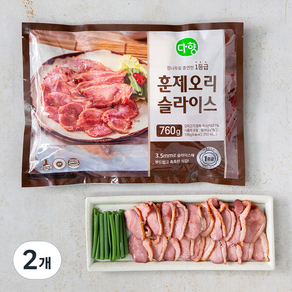 다향오리 참나무로 훈연한 1등급 훈제오리 슬라이스, 760g, 2개