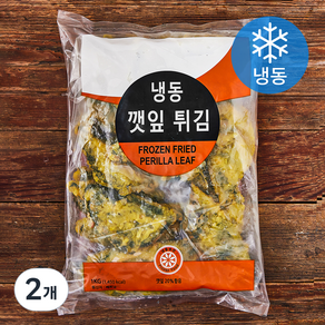 깻잎 튀김 (냉동), 1kg, 2개