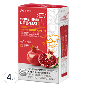 JW중외제약 리얼메디 석류 콜라겐 젤리스틱 마스터 15p, 300g, 4개