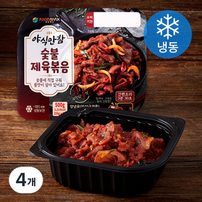 야식만참 숯불 제육볶음 (냉동), 250g, 4개