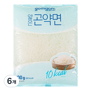 곰곰 얇은 곤약면, 800g, 6개