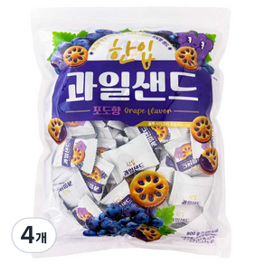 한입 과일 샌드 포도향, 800g, 4개