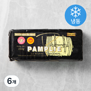 펑플리 무염버터 브릭 (냉동), 250g, 6개