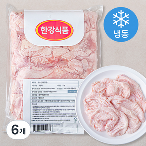 한강식품 닭스킨 닭껍질 (냉동), 1kg, 6개