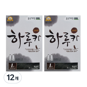 동국제약 하루카 염색약, 7호 흑갈색, 12개