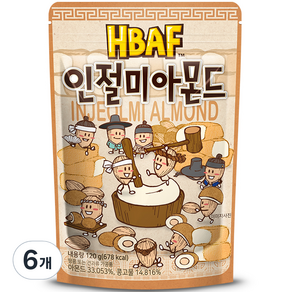 바프 인절미 아몬드, 120g, 6개