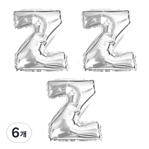 리빙다 알파벳호일Z실버(대), 실버, 6개
