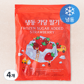 가당 딸기 (냉동), 1kg, 4개