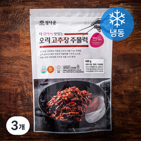 정다운 더 얇아서 맛있는 오리 고추장 주물럭 (냉동), 400g, 3개