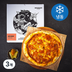 우주인피자 로제쉬림프 피자 (냉동), 418g, 3개, 1개입