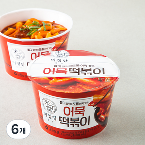 CJ제일제당 즐거운동행 미정당 어묵 떡볶이 용기형, 346g, 6개