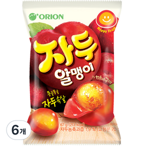 오리온 마이구미 자두 알맹이 젤리, 67g, 6개