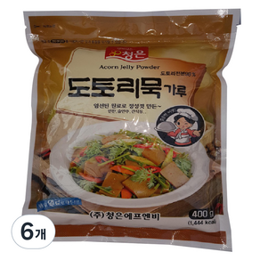 청은 도토리묵 가루, 400g, 6개