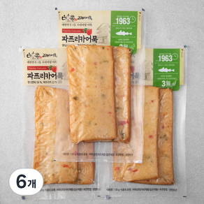 고래사어묵 파프리카사각어묵, 130g, 6개