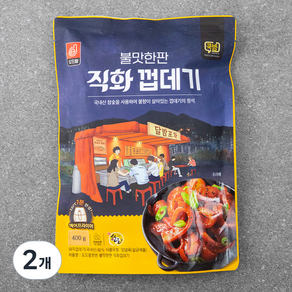 도드람한돈 불맛한판 직화 껍데기, 400g, 2개