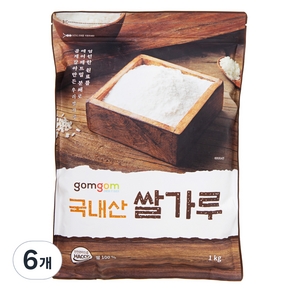 곰곰 국내산 쌀가루, 1kg, 6개