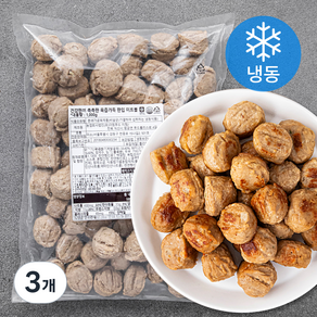 건강한끼 대용량 촉촉한 육즙가득 한입 미트볼 (냉동), 1kg, 3개