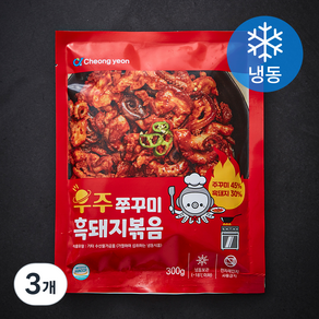 우주쭈꾸미 흑돼지볶음 (냉동), 300g, 3개