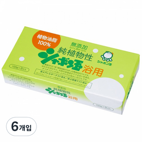 샤본다마 순식물성비누 세트, 100g, 6개