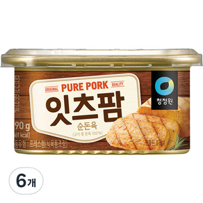 대상 청정원 잇츠팜 햄통조림, 190g, 6개