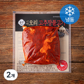 올반 바짝 오리 고추장불고기 (냉동), 200g, 2개