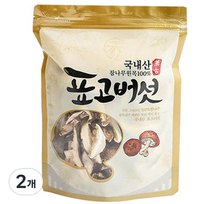 산천농원 참나무 원목 표고버섯 슬라이스, 80g, 2개