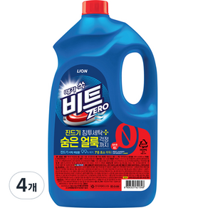 비트 제로 진드기 침투세탁 플러스 액상세제 일반용 본품, 4개, 4L