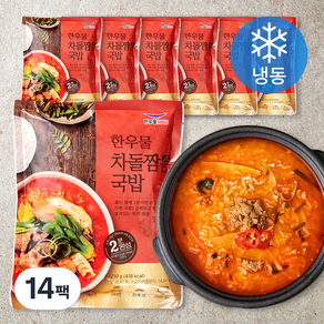 한우물 차돌짬뽕국밥 (냉동), 210g, 14개