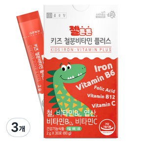 종근당 젤튼튼 키즈 철분비타민 플러스 30p, 60g, 3개