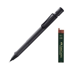 LAMY 사파리 샤프 117매트블랙 + 샤프심 HB 랜덤발송 + 리플렛 + 케이스, 1세트, 0.5mm