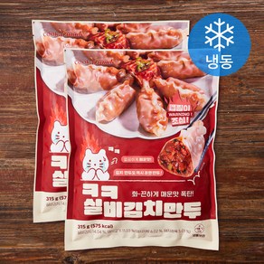 쿠캣 실비김치만두 (냉동), 315g, 2개