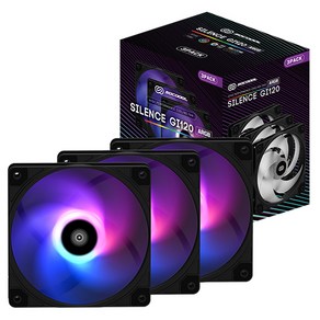 쓰리알시스템 케이스 쿨러 BLACK SILENCE GI 120 ARGB 3p, SILENCE GI 120 ARGB(Black), 3개