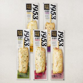 삼진어묵 1953 순살바 야채맛 80g + 오징어맛 80g + 매운맛 80g + 콰트로치즈맛 80g + 통새우맛 85g 세트, 1세트