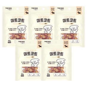 더독 강아지 미트코트 기호성 조합 스위트포테이토, 80g, 5개, 오리맛