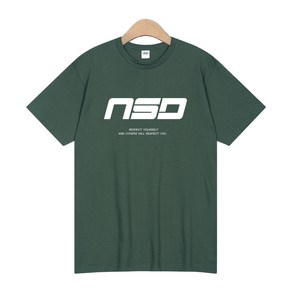 NSD 17수 리스펙트 타이핑 빅로고 반팔 티셔츠