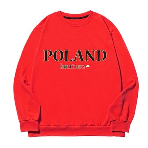 언탭트 남성용 빅사이즈 POLAND 맨투맨 티셔츠