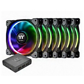 써멀테이크 Riing Plus 12 RGB TT 프리미엄 에디션 CPU쿨러 5p + Contolle 세트 CL-F054-PL12SW-A, 1개