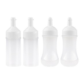 인블룸 스퀴즈 오일 드래싱 소스통 화이트 250ml 2p + 다용도 소스통 화이트 350ml 2p 세트, 1세트