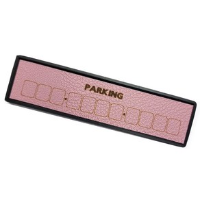 조아애드 베네치아 논슬립 가죽 주차번호판, 핑크, 1개