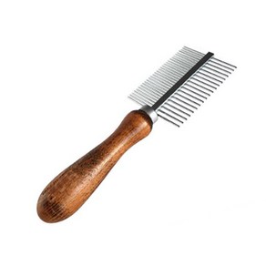 반려동물 우드니스 스텐 양방향 브러쉬 18.1 x 5.2 x 2.4 cm, 브라운, 1개