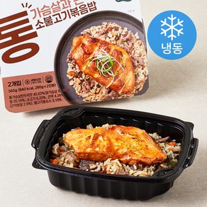 엄지 누누반 통가슴살과 곤약 소불고기볶음밥 (냉동), 280g, 2개