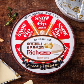 유키지루시 리치앤 우마미 포션치즈 6개입, 90g, 1개