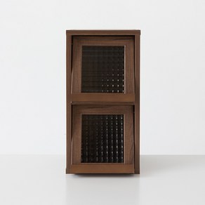 마켓비 필몬 미니수납장 2문 4221 NFM4221 세로형 가로 22cm, 미들브라운