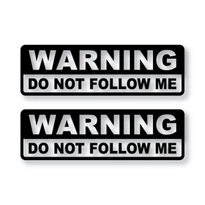 WARNING DO NOT SUV 데칼 스티커 중, 블랙, 2개
