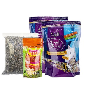 로라펫 스위트 큰 토끼 사료 750g x 2p + 당근칩 70g + 해바라기씨 380g, 1세트