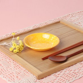 레트로 분식그릇 떡볶이 팝 삼총사 3호, YELLOW, 10개