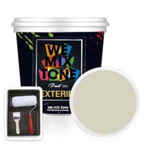 WEMIXTONE 외부용 EXTERIOR 페인트 3L + 붓 + 로울러 + 트레이 세트, WMT0325P01(페인트), 1개