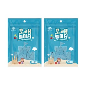 레츠토이 모래 놀이터 리필용 모래 2p, 블루, 500g, 2개